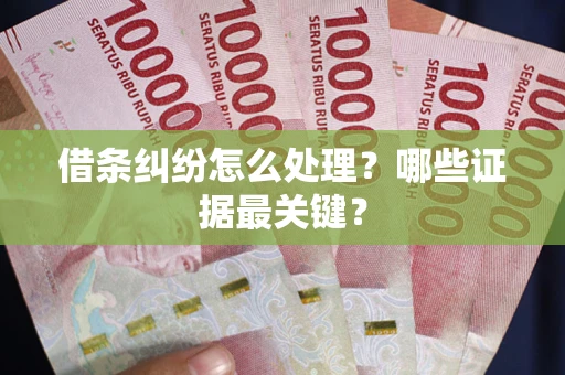 北京借条纠纷怎么处理？哪些证据最关键？