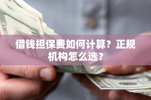 北京借钱担保费如何计算？正规机构怎么选？