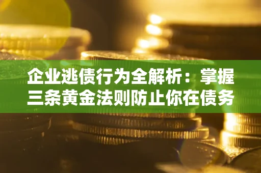 北京企业逃债行为全解析：掌握三条黄金法则防止你在债务乱局中“踩雷”