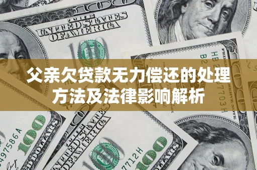 北京父亲欠贷款无力偿还的处理方法及法律影响解析